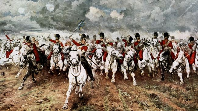 Charging into Australian history ... the Scots Greys’ cavalry charge against French infantry at Waterloo in 1815 was immortalised in this famous painting by Lady Elizabeth Butler.