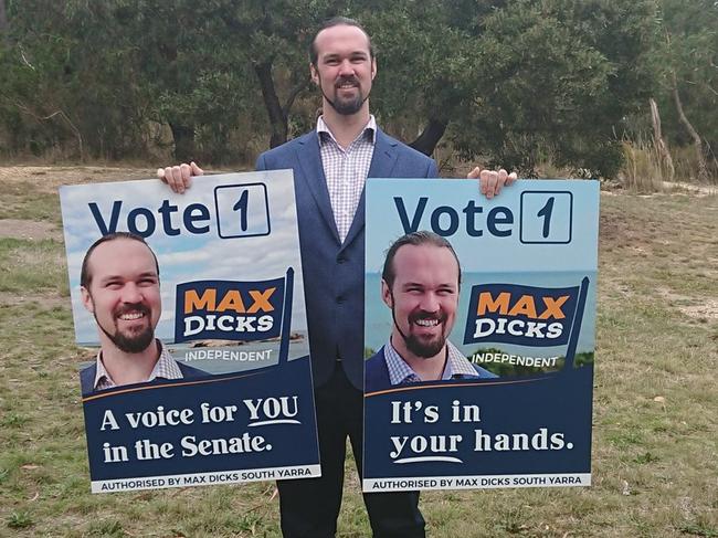 The locksmith spends every spare moment walking the streets of Melbourne in a bid to get elected to the Senate. Picture: Supplied