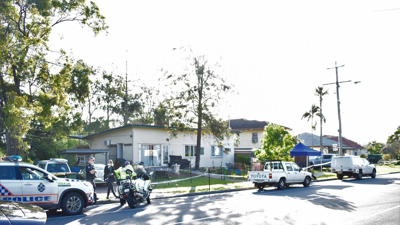 Forensic officers on scene on Sunday afternoon after Christopher Anderson was shot dead outside his home on Old Logan Rd, Gailes. Photo: Ebony Graveur/ Queensland Times