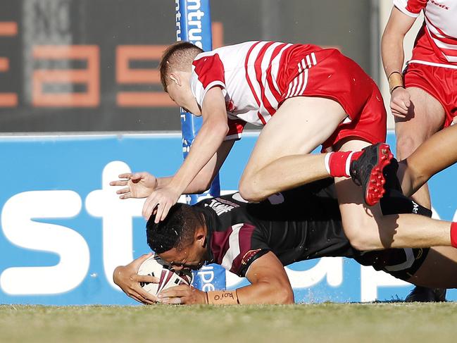 MarsdenÃs Will Semu in action during the Walters Cup Grand Final between Marsden State High and Palm Beach Currumbin State High at Langlands Park, Brisbane 9th of September 2020.  (Image/Josh Woning)