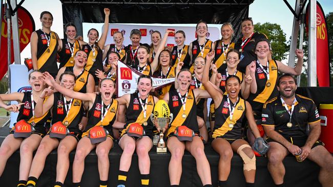 Tweed Coast Tigers won the Under 17 Girls Div 2 grand final for SEQJ Gold Coast Northern Rivers. Picture: Supplied