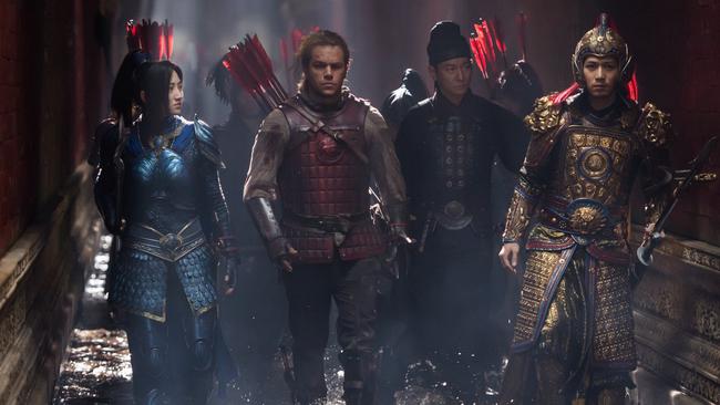 Tian Jing, Matt Damon, Andy Lau and Lu Han in The Great Wall.