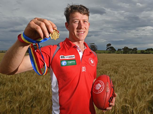 15/10/20 - Magarey Medal winner Campbell Combe on his Crystal Brook farm.Picture: Tom Huntley