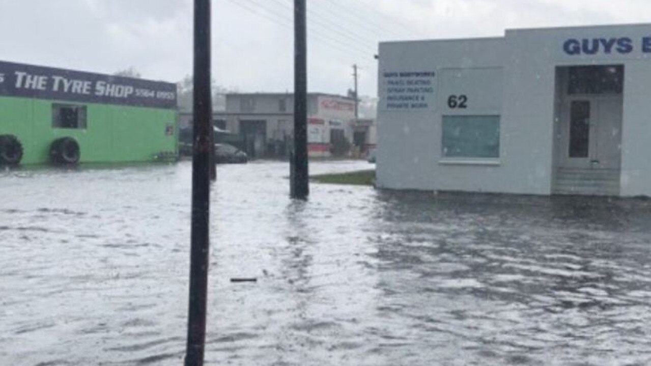 Flooding in Johnston Street, Southport. Picture: 7 News Brisbane