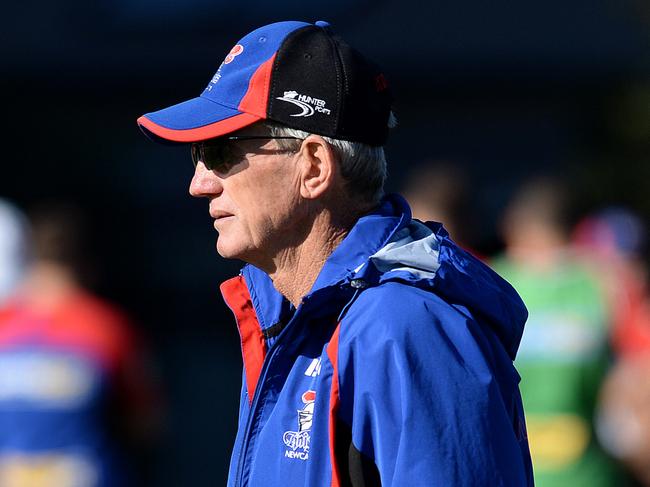 Wayne Bennett's troubles continued at Knight's training this morning as it was announced star fullback Darius Boyd had been hospitalised with depression. Picture by Peter Lorimer.