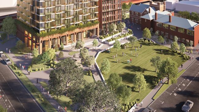 Renders for City of Melbourne’s Boyd Village project in Southbank, which only includes 15 per cent affordable homes, well below the council’s target. Picture: Supplied,