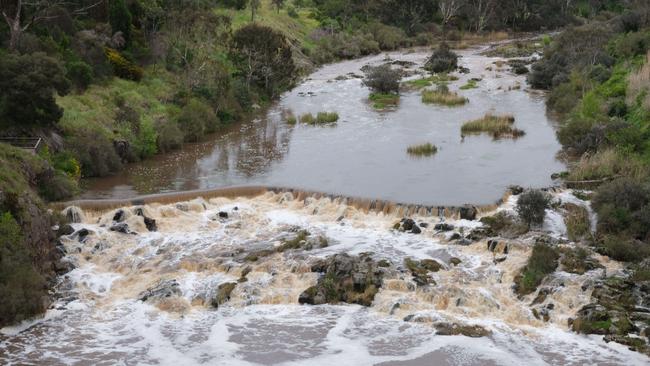 The Barwon River had of predicted rain storms and rising river levels. Buckley falls Picture: Mark Wilson