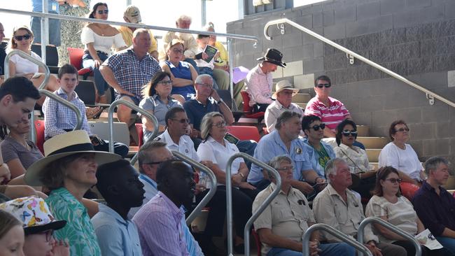 Roma residents honouring the cultural, community and voluntary efforts of locals across the region at the Australia Day Awards which took place at the Roma Saleyards. Picture: Chloe Cufflin.