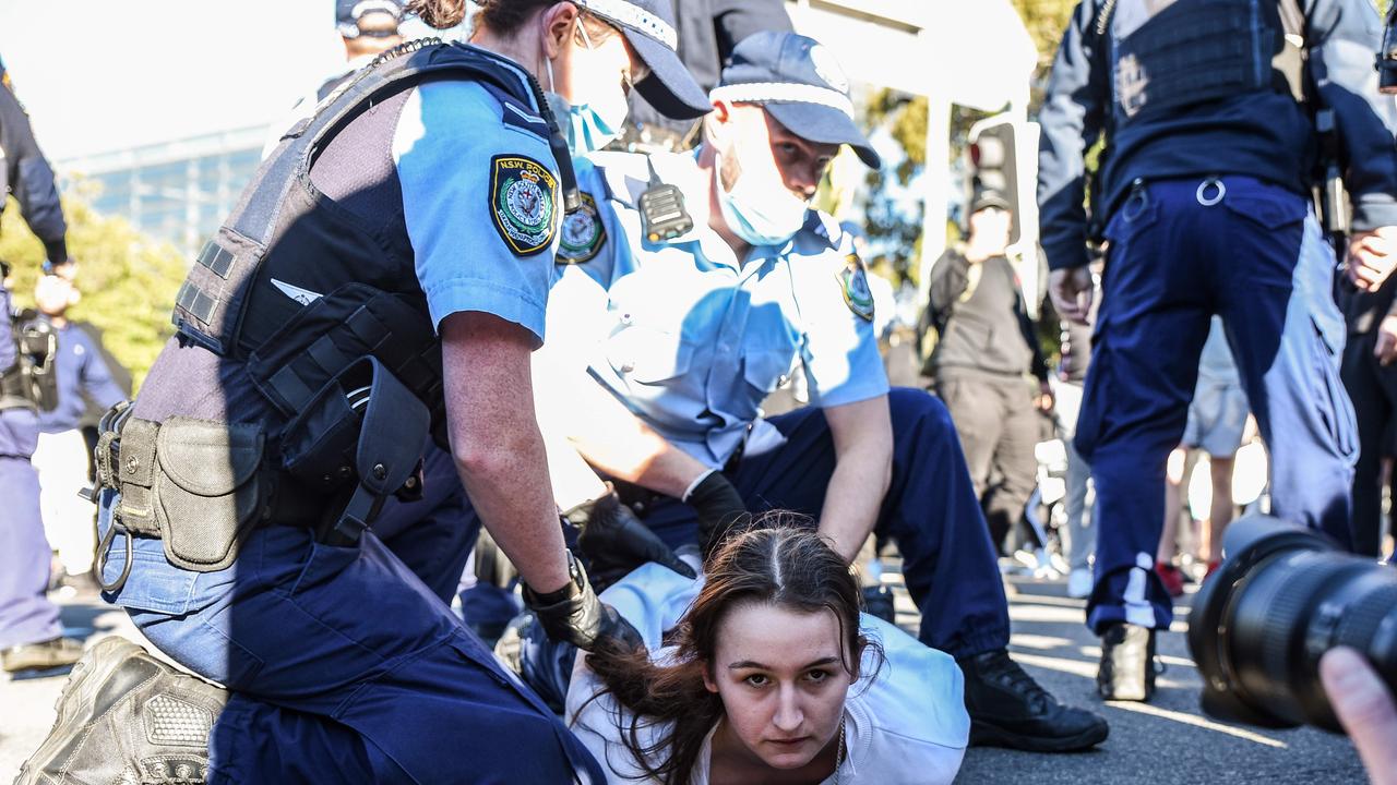 Ms Berejiklian blasted the protesters in Sydney. Picture: NCA NewsWire/Flavio Brancaleone