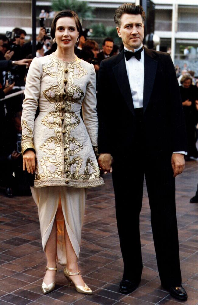 Actor Isabella Rossellini with director David Lynch June 1990. Picture: Supplied