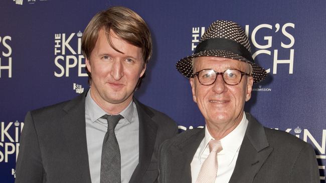 Director Tom Hooper and Geoffrey Rush from The King’s Speech.