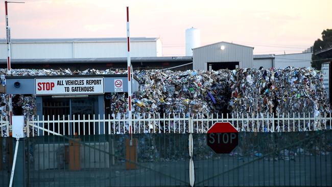 SKM recycling plant at Laverton North. Picture: Nicole Garmston