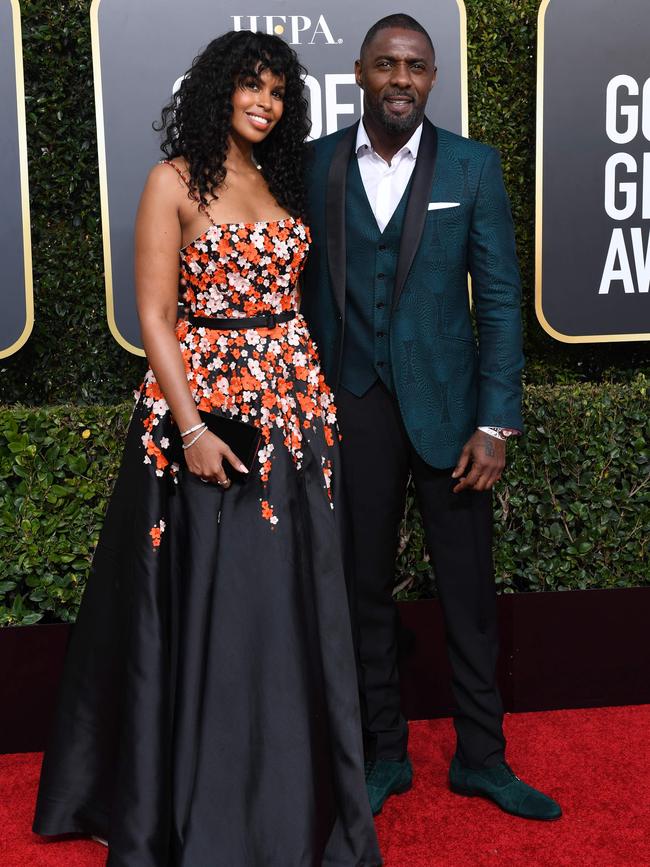 Actor Idris Elba and his fiance Sabrina Dhowre. Picture: AFP