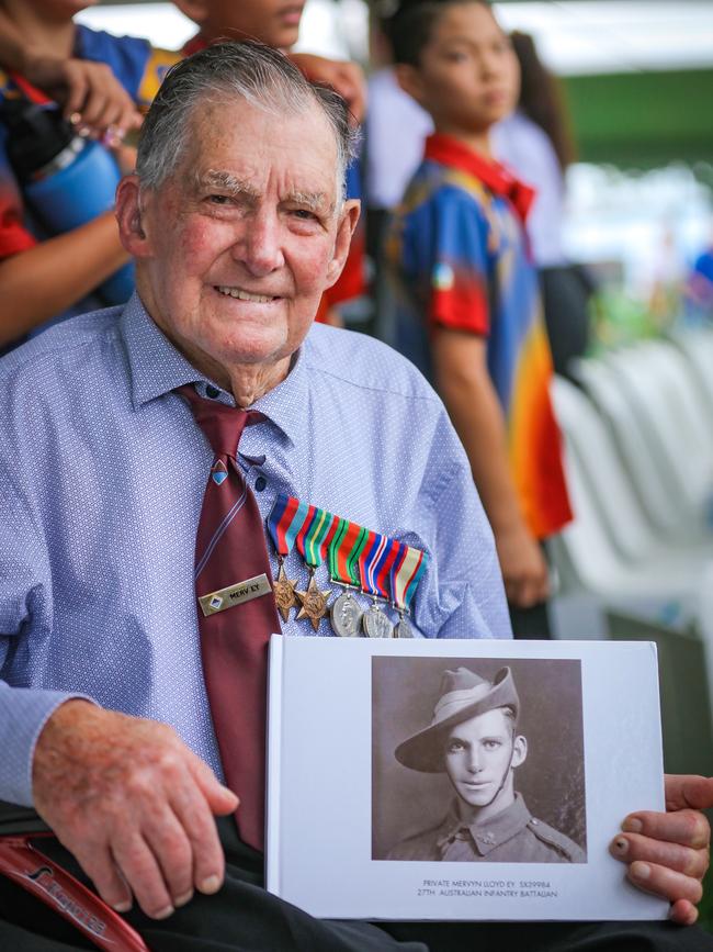 Bombing of Darwin veteran Mervyn Ey. Picture: NCA NewsWire / Glenn Campbell