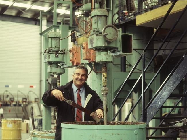 David Haymes at the Haymes paint factory.Undated image. Picture: Yes External -