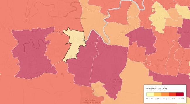 The darker the map, the more housing and social issues there are when it comes to rentals. Source: Rental Vulnerability Index (RVI)