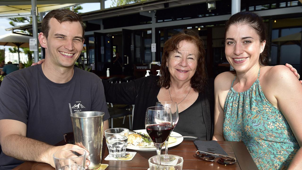 Ash Busatto, Marion McMahon and Tessa McMahon at CBar. Local residents and tourists are supporting the hospitality industry as Covid-19 restrictions slowly lift. PICTURE: MATT TAYLOR.