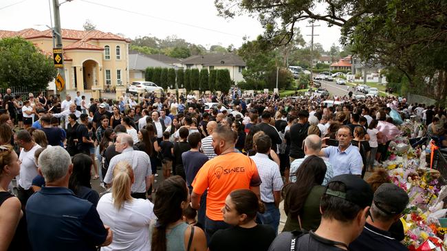 The crowd spilt onto the street blocking traffic on Monday night. Picture: Jonathan Ng