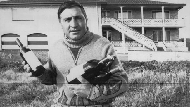 Tony Sergi outside his house in Griffith in 1977.