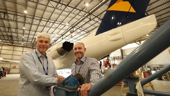 Alliance Airlines' (L-R) Managing Director Scott McMillan and CEO Lee Schofield. Picture: Lyndon Mechielsen