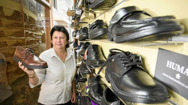 FOR SALE: Marcia Carney, of Carney's Shoes in Maclean, is putting the long-time family business up for sale. Picture: Adam Hourigan