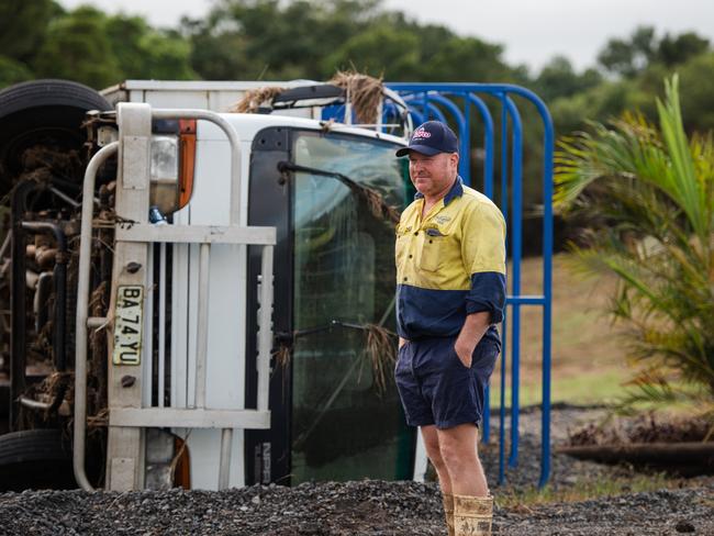 Lismore dairy farmer Paul Weir’s property was devastated. He’s pictured on March 7, 2022. Photo: Elise Derwin