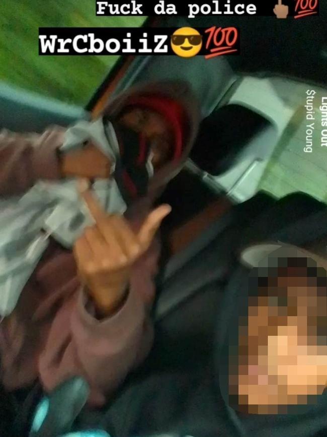 A Cairns Instagram user post at the weekend boasting about stealing cars.