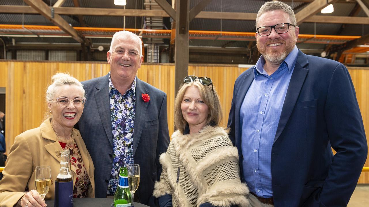At the slot holder draw luncheon are (from left) Christine Latus, Michael O'Connor, Sue Morgan and Garrick Morgan for Mort and Co King of the Mountain at The Goods Shed, Friday, October 7, 2022. Picture: Kevin Farmer