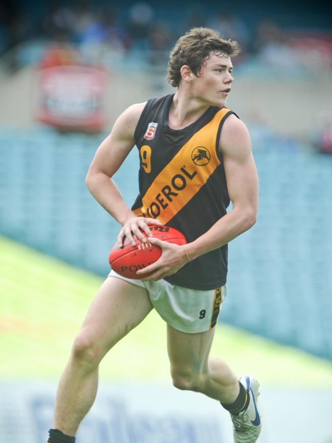 Glenelg's Lachie Neale won best on ground honours in the 2011 Macca’s Cup Final against Port.