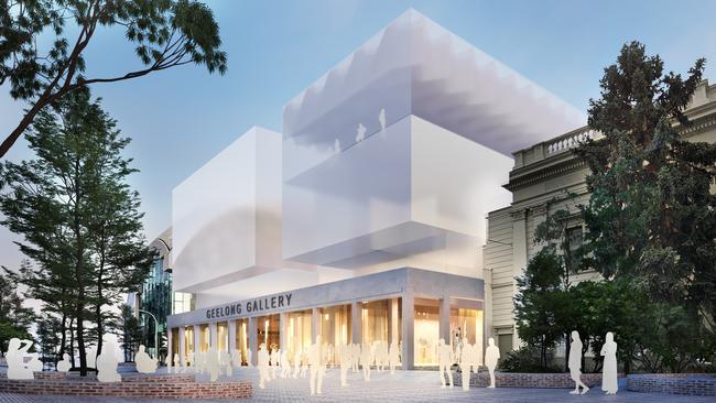 An architect’s impression of an expanded Geelong Gallery used in Geelong Gallery’s expansion business case. Picture: John Wardle Architects.