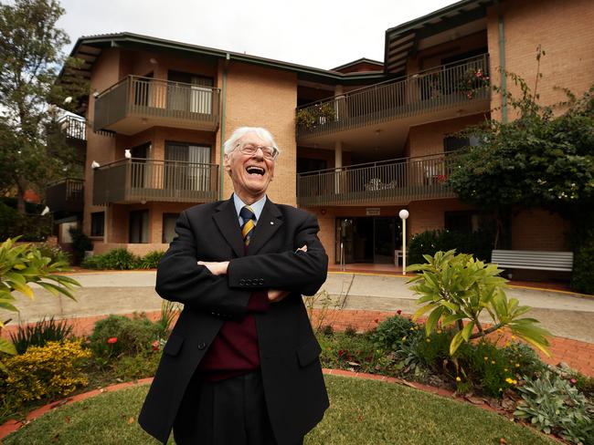 Dr James Wright at his Eastwood retirement village in Sydney.