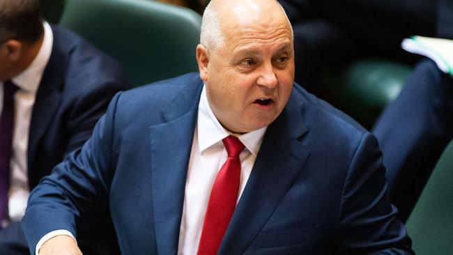 MELBOURNE, AUSTRALIA- NewsWire Photos MAY 20 2021:   Treasurer, Tim Pallas delivers his budget speech Victorian state parliament. Picture: NCA NewsWire / Sarah Matray