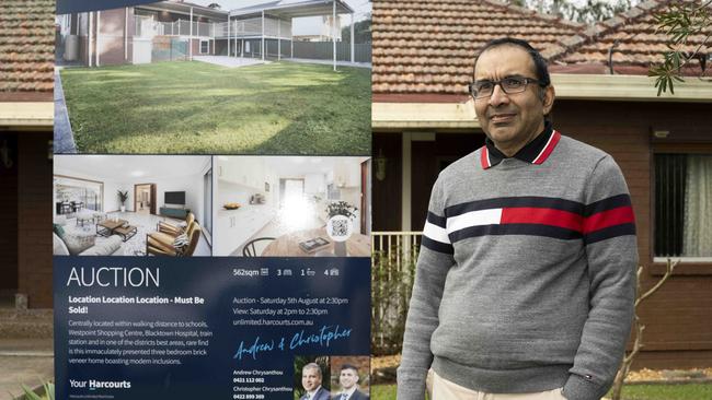 SYDNEY, AUSTRALIA, Daily Telegraph, Saturday, 5 August 2023.Embargoed for The Daily Telegraph. Special housing real estate project.Rent investor Khushwant Kumar, poses for a photo outside 11 Marion St, just missed out at the auction sticking to a budget of 1m.Picture:  Daily Telegraph / Monique Harmer