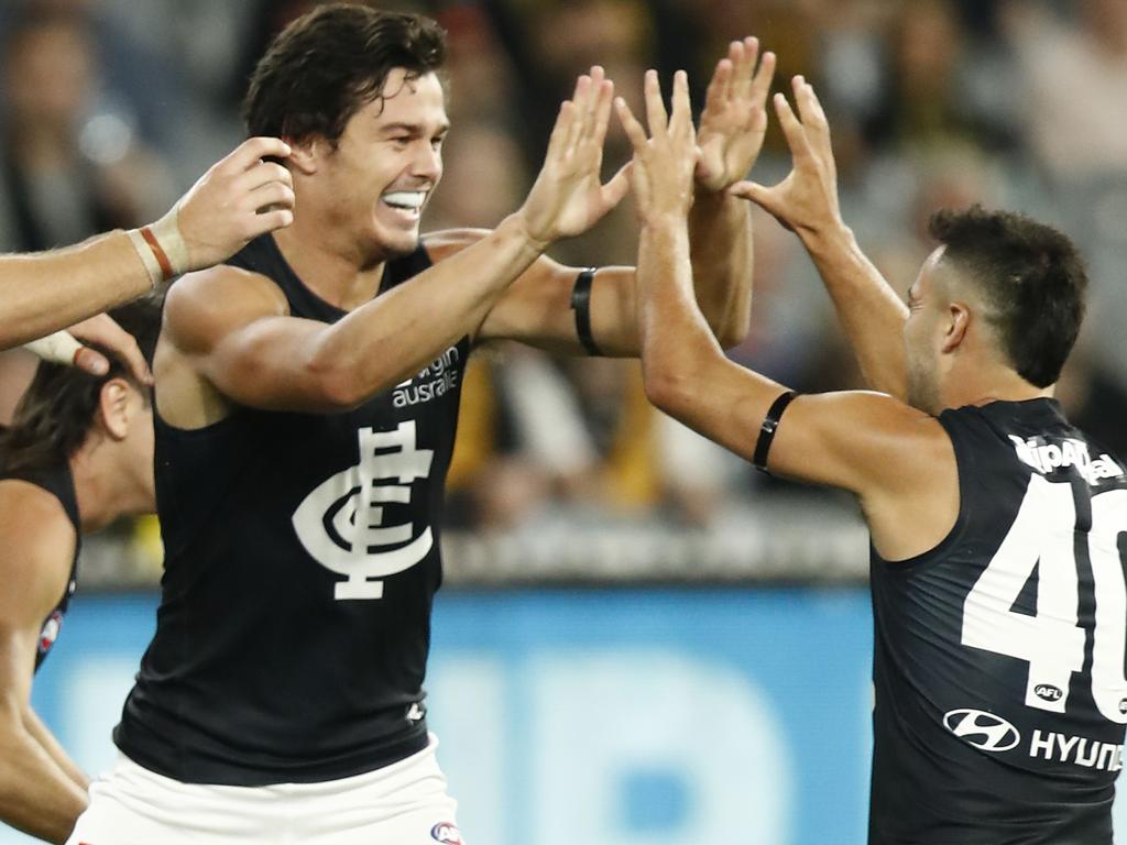 Jack Silvagni was the first player subbed.