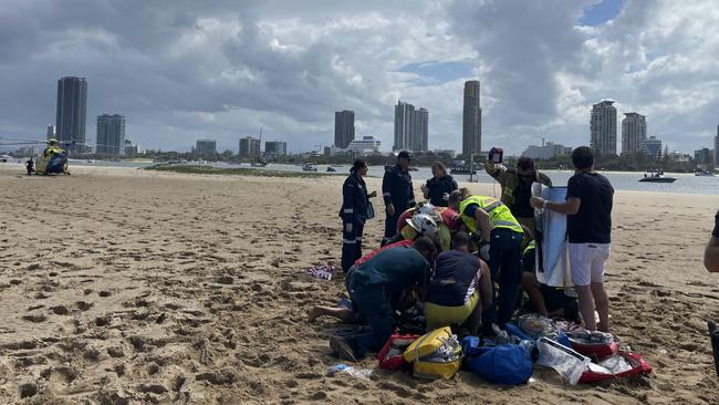 New images show the horror scene first responders were confronted with after the Sea World helicopter crash.