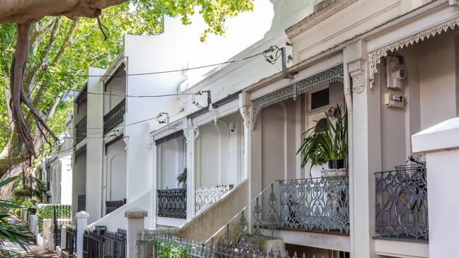 Typical terrace houses in Sydney. Picture: istock