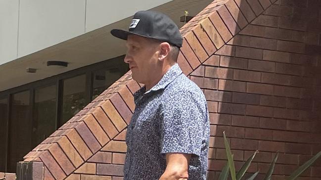 Andrew Simon Harvie leaving Noosa Magistrates Court.