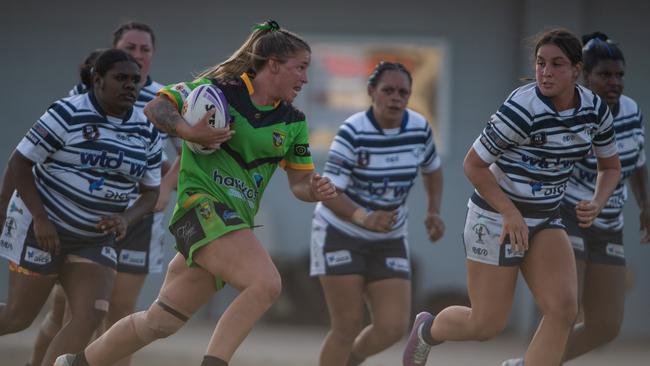 Palmerston Raiders' Victoria Alley against Darwin Brothers in the 2023 NRL NT grand final. Picture: Pema Tamang Pakhrin