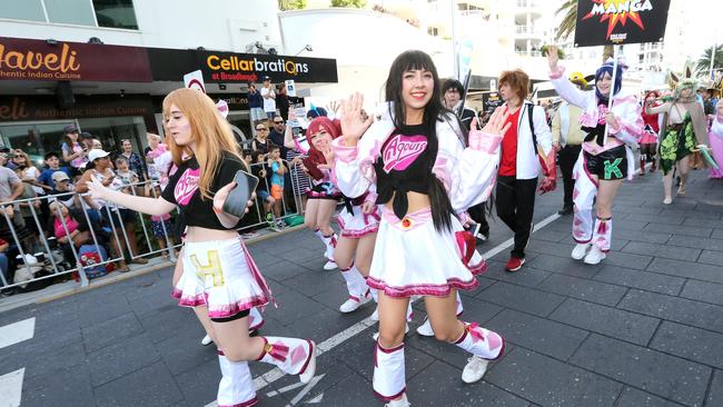 Pictured during the Superhero parade at Broadbeach as Part of Super Nova. Pic Mike Batterham