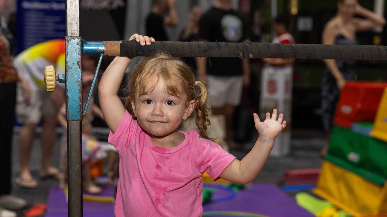 Harper Harrison enjoying her Saturday morning. Picture: Pema Tamang Pakhrin