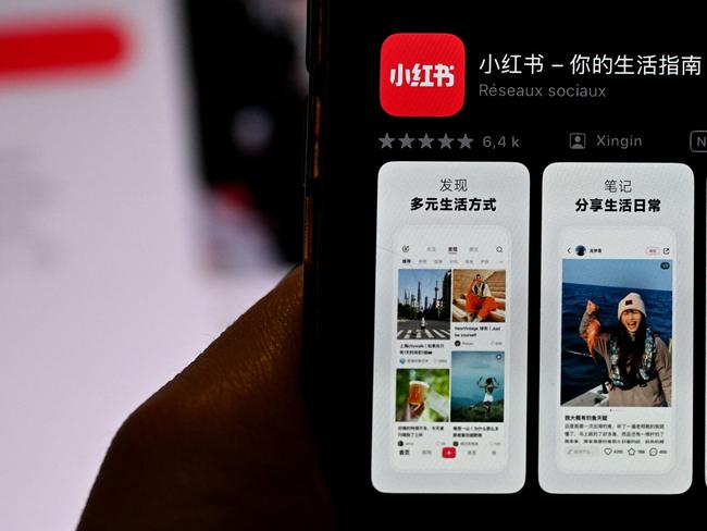 In the days leading up to the proposed ban on the social media platform TikTok, US users have turned to another Chinese-owned app, Xiaohongshu. Picture: AFP