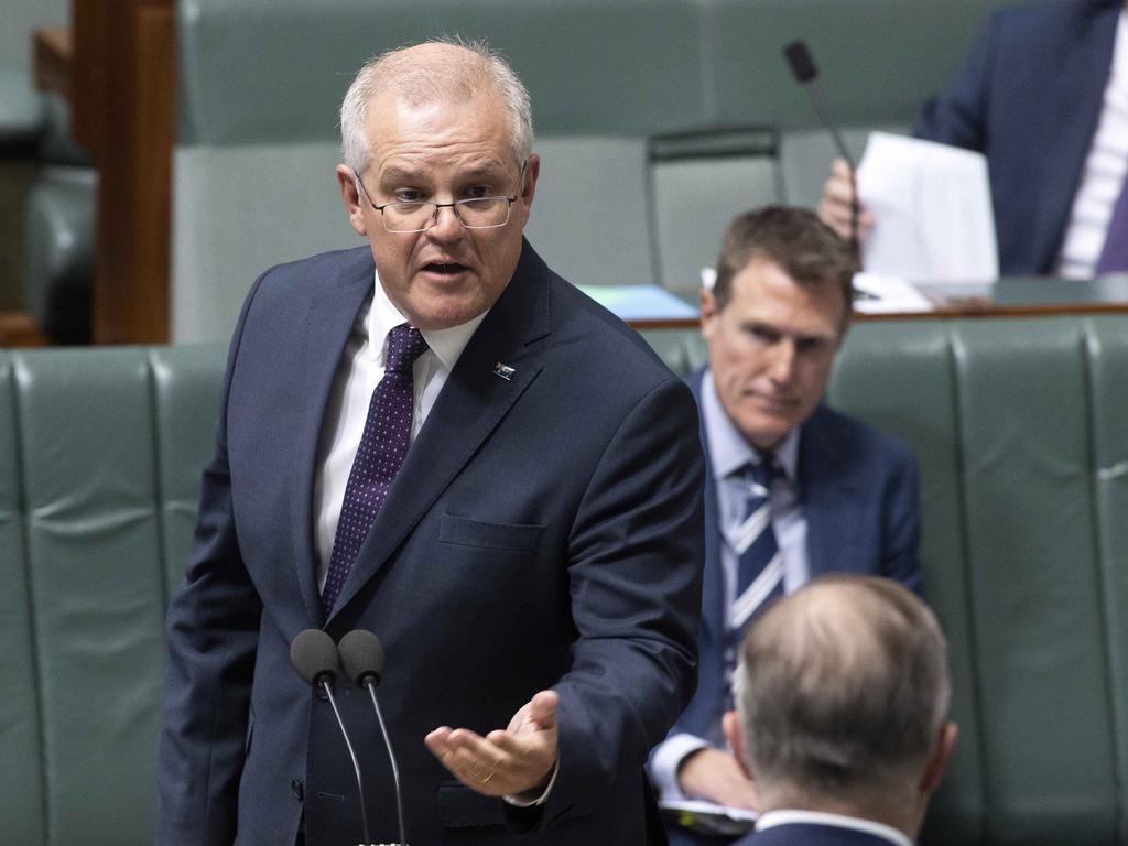 Scott Morrison accused Labor of ‘engaging in the politics of division’ over the laws. Picture: NCA NewsWire / Gary Ramage