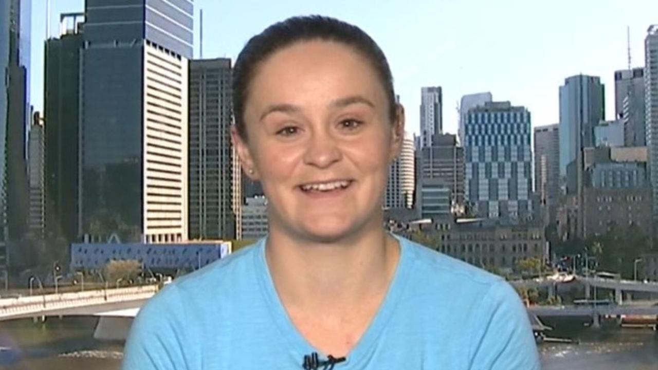 Ash Barty is happy with life. Photo: Channel 7