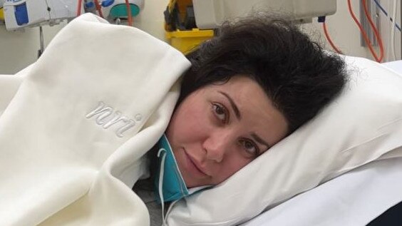 Martha Kalifatidis, in hospital before giving birth, already can’t wait for her next baby.