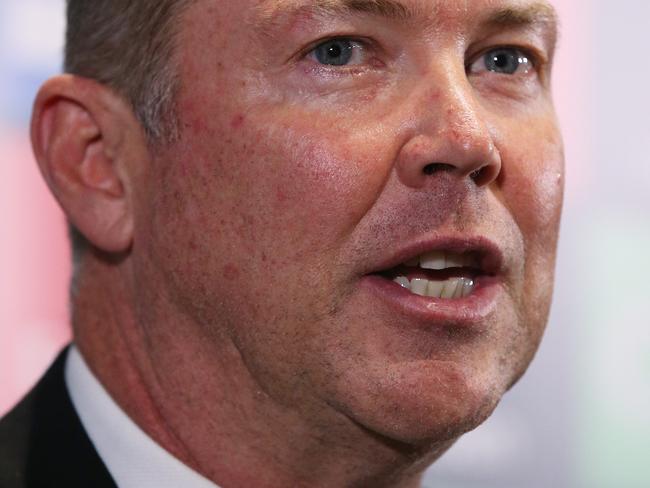 Gary Pert resigns as Collingwood CEO. Gary Pert at todays press conference . Pic: Michael Klein