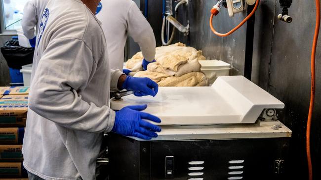 Inmates working in the Reg Boys Bakery. Picture: CSNSW