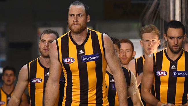 Jarryd Roughead is in his first season as Hawthorn skipper. Picture: Getty