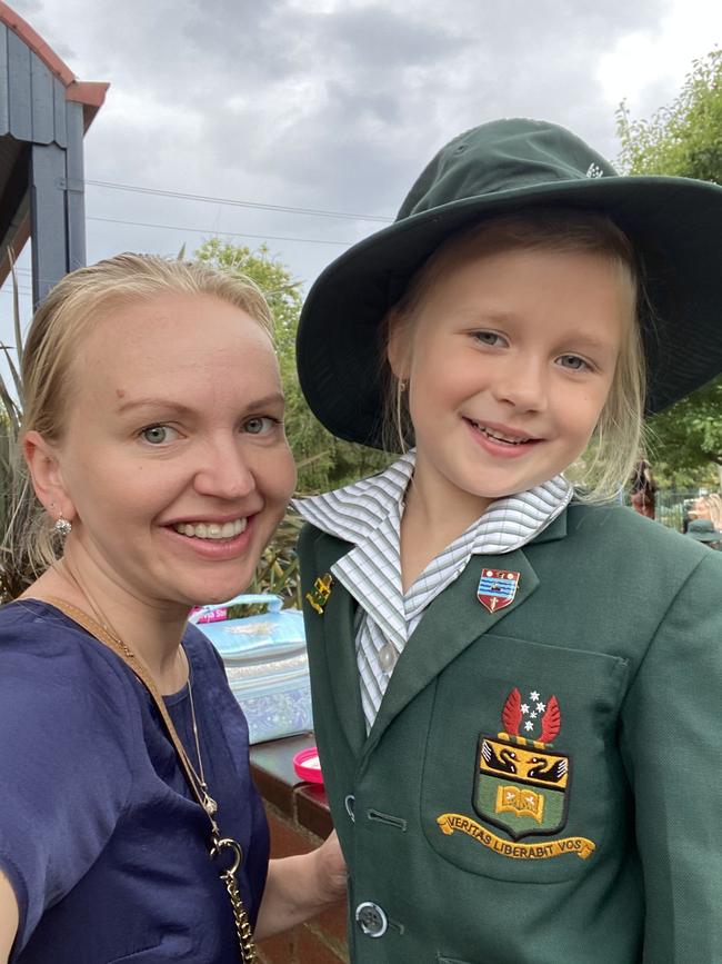 Olivia with her mum, Yana.