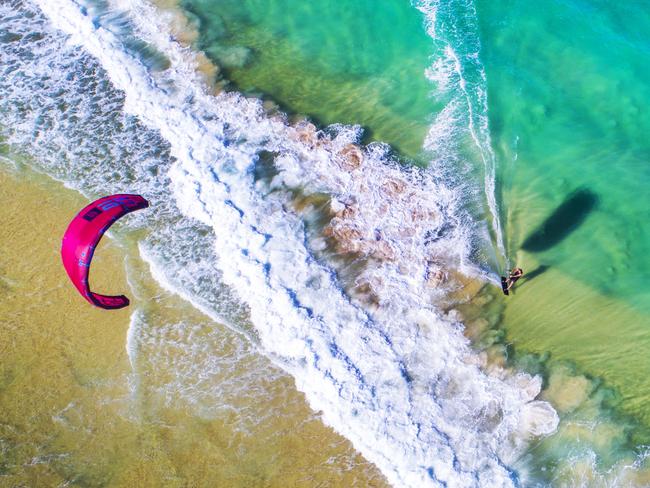 Gold Coast. Kite Surfers at Miami Beach on the Gold Coast. Picture: Nigel Hallett/ Supplied