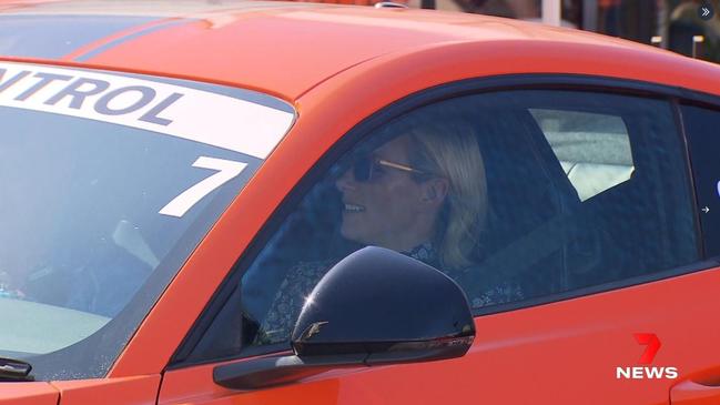 King Charles’s niece Zara Tindall and husband Mike made an appearance trackside in a hotlap around the streets of Adelaide. Picture 7 NEWS